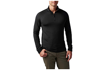 Image of 5.11 Tactical Stratos 1/4 Zip Shirt - Mens, Black, 2XL, 72235-019-2XL