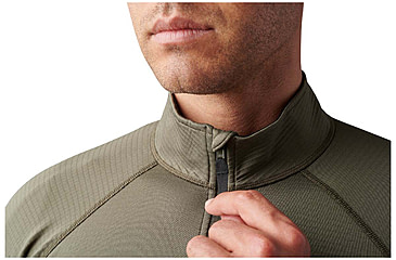 Image of 5.11 Tactical Stratos 1/4 Zip Shirt - Mens, Ranger Green, M, 72235-186-M