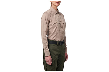 Image of 5.11 Tactical Stryke PDU Twill Class A Long Sleeve Shirt - Women's, Sheriff Tan, Regular, Large, 62086-952-L-R