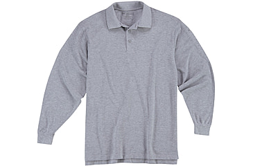 Image of 5.11 Tactical Utility Long Sleeve Polo - Men's, Heather Grey, 3XL, 72057-016-3XL