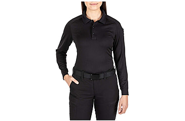 Image of 5.11 Tactical Performance Long Sleeve Polo - Womens, Black, Extra Large, 62408-019-XL