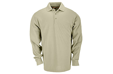 Image of 5.11 Tactical Tactical Long Sleeve Polo - Men's, Silver Tan, 3XL, 72360-160-3XL