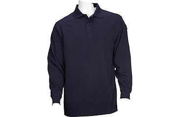 Image of 5.11 Tactical Performance Long Sleeve Polo - Men's, Large, Regular, Dark Navy, 72049-724-L