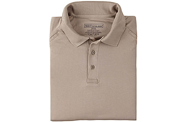 Image of 5.11 Tactical Performance Long Sleeve Polo - Men's, Small, Regular, Silver Tan, 72049-160-S