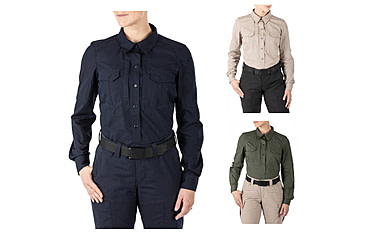 Image of 5.11 Tactical Stryke Long Sleeve Shirt - Womens, Dark Navy, Khaki, TDU Green