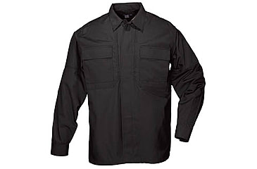 Image of 5.11 Tactical Taclite TDU Long Sleeve Shirt, Tall - Men's, Black, XL, 72054T-019-XL