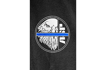 Image of ASP Blue Line T-shirt, Small, Black, 09601
