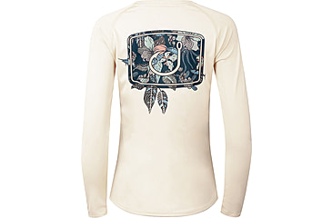 Image of AVID Sportswear Islamorada Icon Avidry Long Sleeve Shirt - Womens, Bone, Extra Small, WK32406BONXS