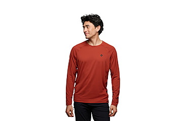 Image of Black Diamond Alpenglow Long Sleeve Crew - Mens, Burnt Sienna, Large, AP7520926044LRG1