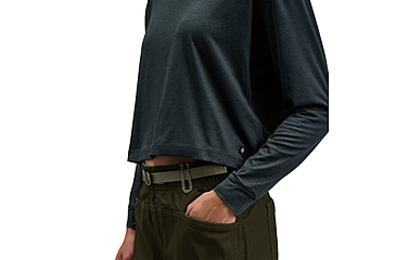 Image of Black Diamond Circuit Long Sleeve Tee - Womens, Black, Medium, AP7520170002MED1