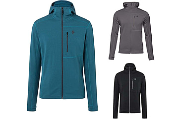 Image of Black Diamond Coefficient Fleece Hoody - Men's, Azurite, Black, Granite