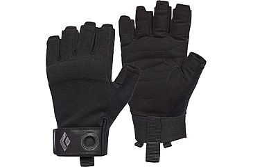 Image of Black Diamond Crag Half-Finger Gloves - Mens, Black, Small, BD8018640002SM-1