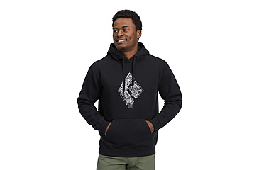 Image of Black Diamond Engineered Diamond Pullover Hoody - Mens, Black, Small, AP7524630002SML1