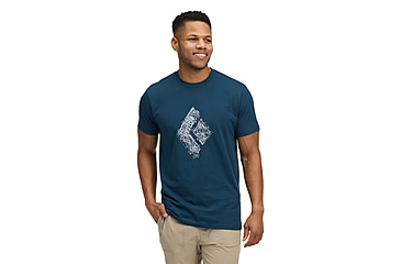 Image of Black Diamond Engineered Diamond Short Sleeve Tee - Mens, Indigo, Large, AP7524724013LRG1