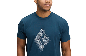 Image of Black Diamond Engineered Diamond Short Sleeve Tee - Mens, Indigo, Large, AP7524724013LRG1