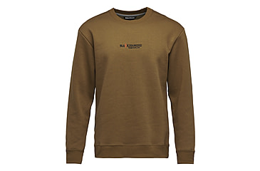 Image of Black Diamond Heritage Wordmark Crewneck - Mens, Dark Curry, Small, AP7524437001SML1