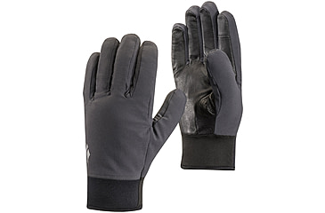 Image of Black Diamond Midweight Softshell Gloves, Smoke, Extra Small, BD8017490006XSM1