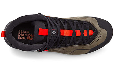Image of Black Diamond Missn Leather Mid WP Approach Shoes - Mens, Walnuts/Octane, 12, BD58002693731201