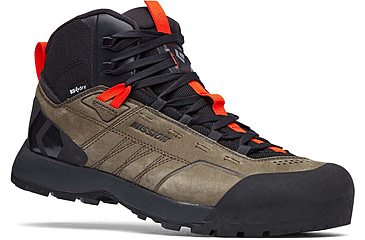 Image of Black Diamond Missn Leather Mid WP Approach Shoes - Mens, Walnuts/Octane, 12, BD58002693731201
