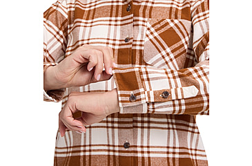 Image of Black Diamond Project Flannel - Womens, Clay/Off White Plaid, Large, AP7440669718LRG1