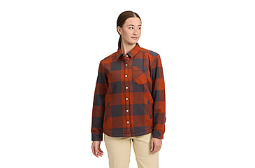 Image of Black Diamond Project Lined Flannel - Womens, Carbon/Burnt Sienna, Medium, AP7440689728MED1