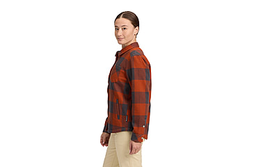 Image of Black Diamond Project Lined Flannel - Womens, Carbon/Burnt Sienna, Medium, AP7440689728MED1