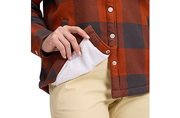 Image of Black Diamond Project Lined Flannel - Womens, Carbon/Burnt Sienna, Medium, AP7440689728MED1