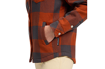 Image of Black Diamond Project Lined Flannel - Womens, Carbon/Burnt Sienna, Medium, AP7440689728MED1