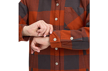 Image of Black Diamond Project Lined Flannel - Womens, Carbon/Burnt Sienna, Medium, AP7440689728MED1