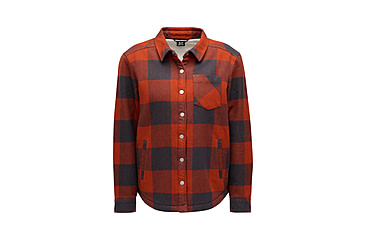 Image of Black Diamond Project Lined Flannel - Womens, Carbon/Burnt Sienna, Medium, AP7440689728MED1