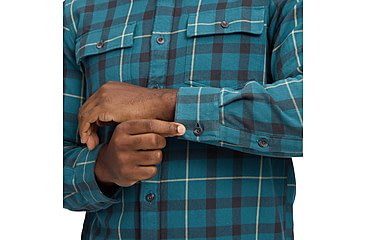 Image of Black Diamond Project Twill Long Sleeve Shirt - Mens, Creek Blue/Charcoal, Small, AP7530919660SML1