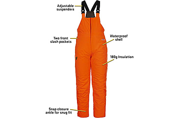 Image of Blocker Outdoors Shield Drencher Insulated Bib - Men's, Blaze Orange, Medium, 1055225-1261400