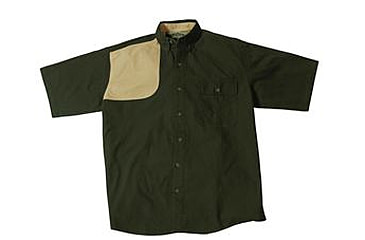 Image of Bob Allen HU126 High Prairie Short Sleeve Hunting Shirt, Tan/Green, 4XL - 14329