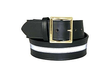 Image of Boston Leather 1.75in Garrison Belt W/ Gold Buckle - Men's, Plain Reflective, Size 38, 6505R-1-38-GLD