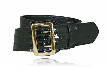 Image of Boston Leather Sam Browne Belt, Four-Row Stitched, 2 1/4 Wide, 36in, 6504-BRN-1-36-GLD