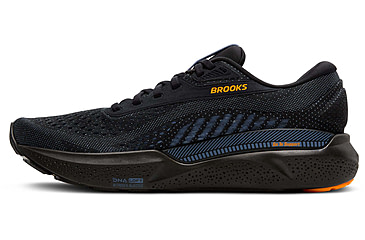 Image of Brooks Adrenaline GTS 24 Road Running Shoes - Mens, Black/Country Blue/Orange, 10.5 US/Medium, 1104371D076.105