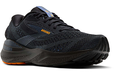 Image of Brooks Adrenaline GTS 24 Road Running Shoes - Mens, Black/Country Blue/Orange, 10.5 US/Medium, 1104371D076.105