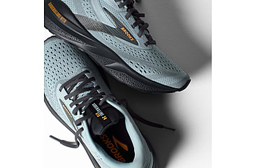 Image of Brooks Adrenaline GTS 24 Road Running Shoes - Mens, Winter Sky/Ebony/Orange, 9.0 US/Medium, 1104371D416.090