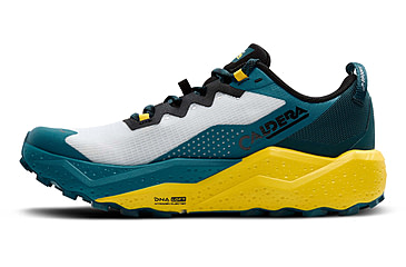 Image of Brooks Caldera 8 Trailrunning Shoes - Mens, Bit of Blue/Quince/Celestial, 10.0 US/Medium, 1104401D131.100