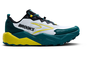 Image of Brooks Caldera 8 Trailrunning Shoes - Mens, Bit of Blue/Quince/Celestial, 10.0 US/Medium, 1104401D131.100