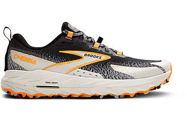 Image of Brooks Cascadia 18 Trailrunning Shoes - Mens, Black/Blue Wash/Orange, 10.5 US/Medium, 1104261D022.105