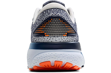 Image of Brooks Ghost 16 Road Running Shoes - Mens, White/Peacoat/Orange, 9.5 US/Medium, 1104181D130.095