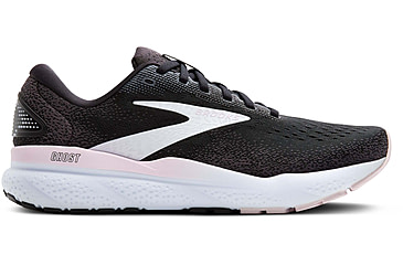 Image of Brooks Ghost 16 Road Running Shoes - Womens, Black/White/Orchid Ice, 8.0 US/Medium, 1204071B077.080