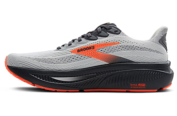 Image of Brooks Ghost 17 Road Running Shoes - Mens, Oyster Mushroom/Orange/Ebony, 10.0 US/Medium, 1104421D048.100