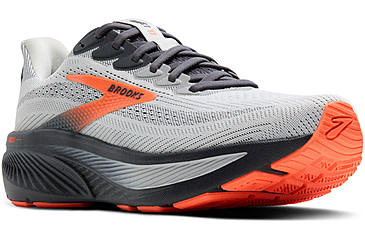 Image of Brooks Ghost 17 Road Running Shoes - Mens, Oyster Mushroom/Orange/Ebony, 10.0 US/Medium, 1104421D048.100