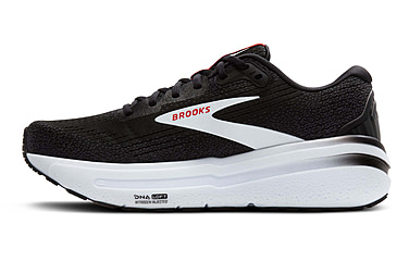 Image of Brooks Ghost Max 2 Road Running Shoes - Mens, Black/White/Fiery Red, 10.0 US/Medium, 1104311D027.100