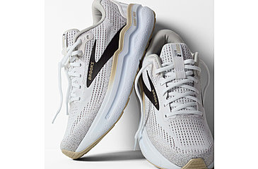 Image of Brooks Ghost Max 2 Road Running Shoes - Mens, White/Pelican/Oyster, 11.0 US/Medium, 1104311D125.110