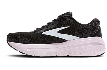 Image of Brooks Ghost Max 2 Road Running Shoes - Womens, Black/White/Orchid Ice, 7.0 US/Medium, 1204201B077.070