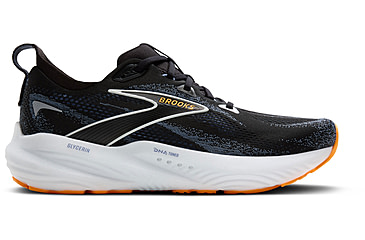 Image of Brooks Glycerin 22 Road Running Shoes - Mens, Black/Country Blue/Orange Pop, 8, 1D, 1104451D013.080