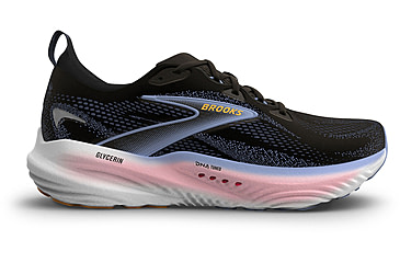 Image of Brooks Glycerin 22 Road Running Shoes - Womens, Black/Blue Heron/Orange, 10, 1B, 1204341B088.100